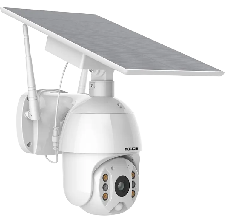 SOLIOM Solar Powered Security Camera Outdoor Wireless, 360 Pan Tilt WiFi Camera with Color Night Vision, PIR Human Detection, 2-Way Talk, Cloud Storage, No Monthly Fee, Compatible with Alexa

